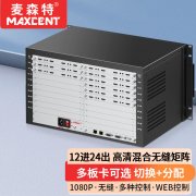 麥森特12進24出無縫矩陣MHP-1224WF